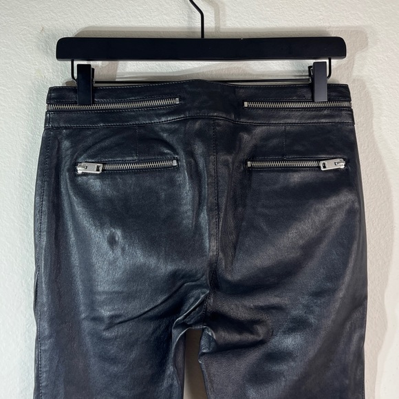 NWT $998 Diesel 'L-Elide' Leather Pants w/ Zipper-Detail in Black Sz 28 - Picture 9 of 11
